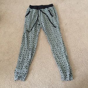 BeBop Black and White Fashion Joggers
